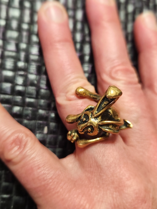 Crystal Hartman Jewelry - Bronze Jackrabbit Cocktail  Ring
